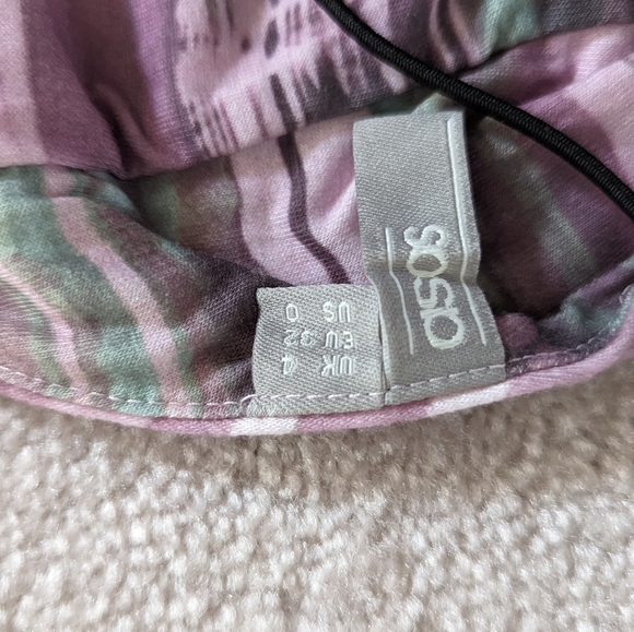 NWOT ASOS Marble body con dress stretchy, open back, US 0 - Picture 7 of 7